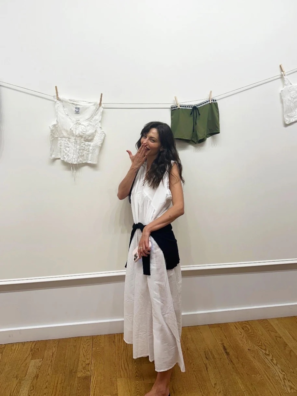 Laneway the Label Vintage Cotton Gown in Ivory White Size S/M - Picture 13 of 16